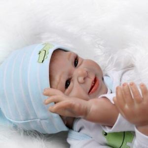 55cm Dolls Soft Silicone Vinyl Reborn Baby Doll Newborn Toddler Handmade Gifts