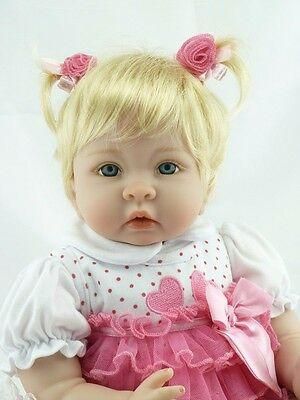 Girl Doll 22" Toddler Reborn  Vinyl Silicone Lifelike Toy Gift Handmade