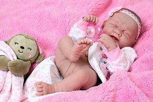 Crying American Reborn Baby Alive Girl Doll Vinyl 14" Newborn Preemie Life like