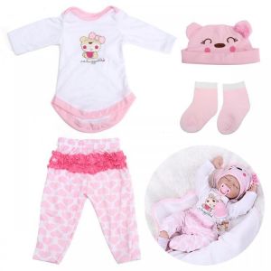 Pink Doll Clothes Set For 22inch Reborn Baby Doll