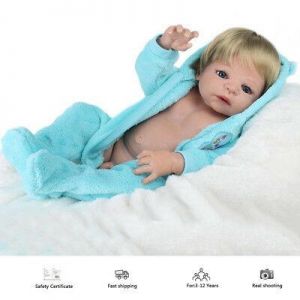 בובות משחק לילדים  22" Full body Soft Vinyl Silicone Reborn Baby Dolls Realistic Newborn Boy Doll