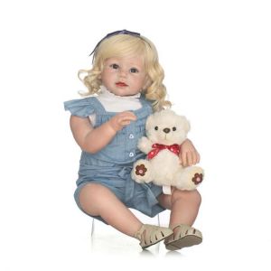 בובות משחק לילדים  בובות פעוטות  NPK 28inch Reborn Toddler Girl Dolls Soft Silicone Dolls Children Gift Reborn Bonecas