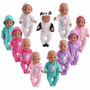 בובות משחק לילדים  אביזרים משלימים לבובות Doll Clothes Baby Born Pajamas Fit 18 Inch American 43cm Doll Accessories NEW