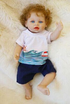 40cm Full Body Silicone Vinyl Reborn Baby Dolls Realistic Newborn Boy Waterproof